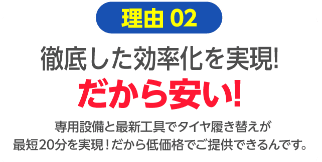 徹底した効率化を実現したから安い